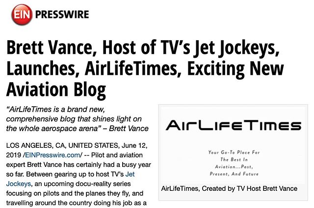Hey Everyone &mdash; Ramping up the buzz in anticipation of imminent filming, we have launched a fantastic new aviation blog, arguably the most comprehensive of its kind on the web. Our celebrity publicist, Michael Levine, just put out a great press 