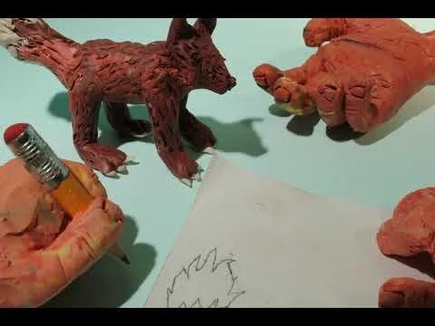 Kids Imagining natural habitat: Fine Artist Stop Motion Claymation Video