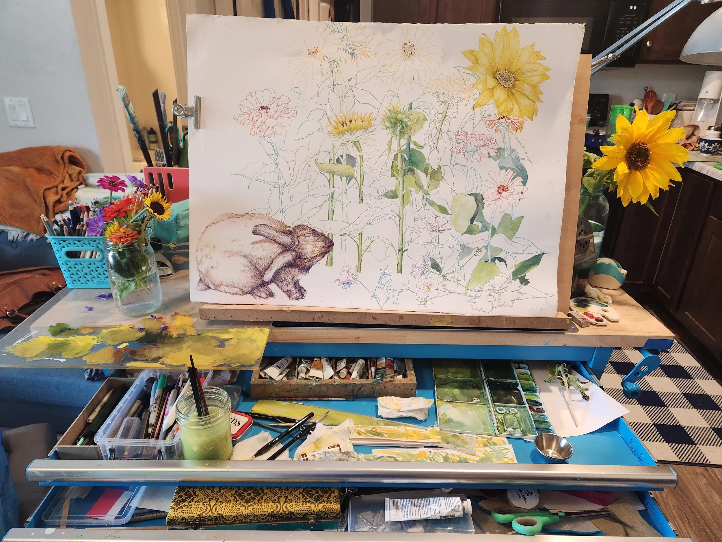 Fall Reaping Painting in Process, 2024/25