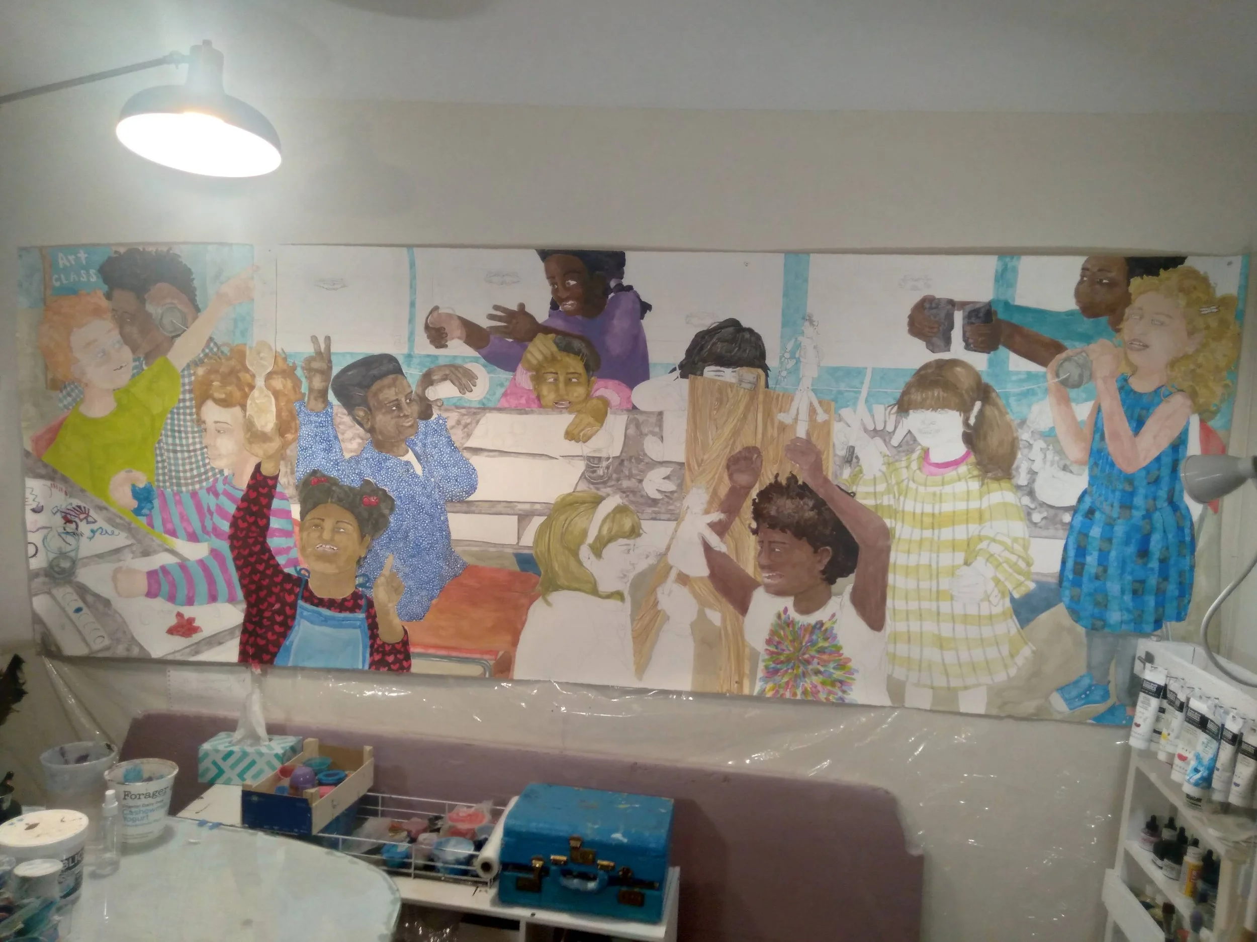 Taking Eight Months to Create a Large Hand-Painted Mural