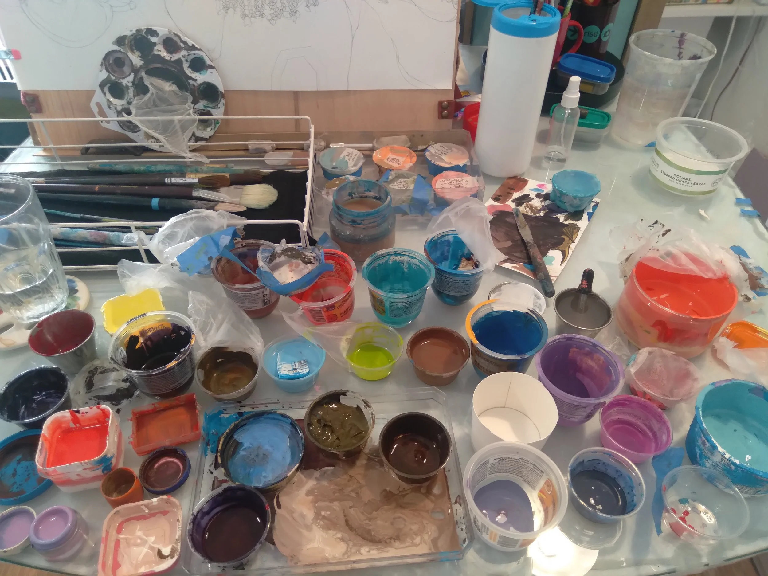 Three Days of Color Mixing Preparation for Mural 2020