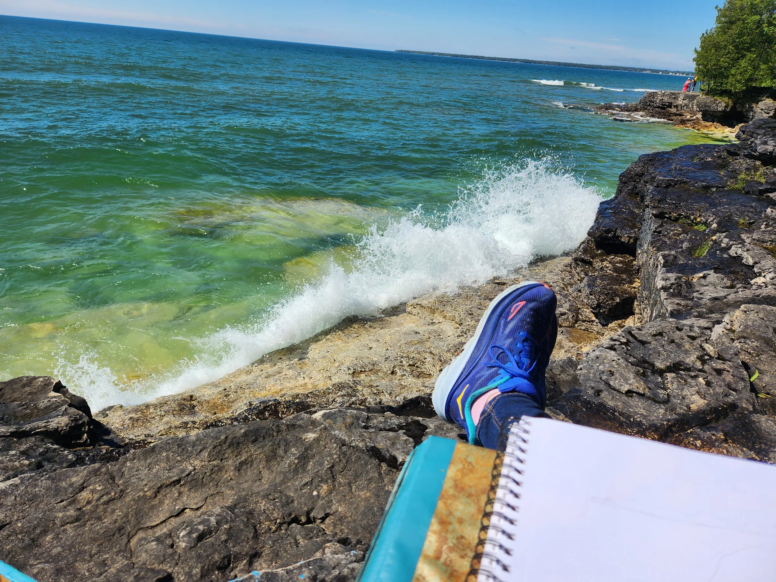 Plein Air Painting at Cave Point Park 2023-24 (Not a Cave)