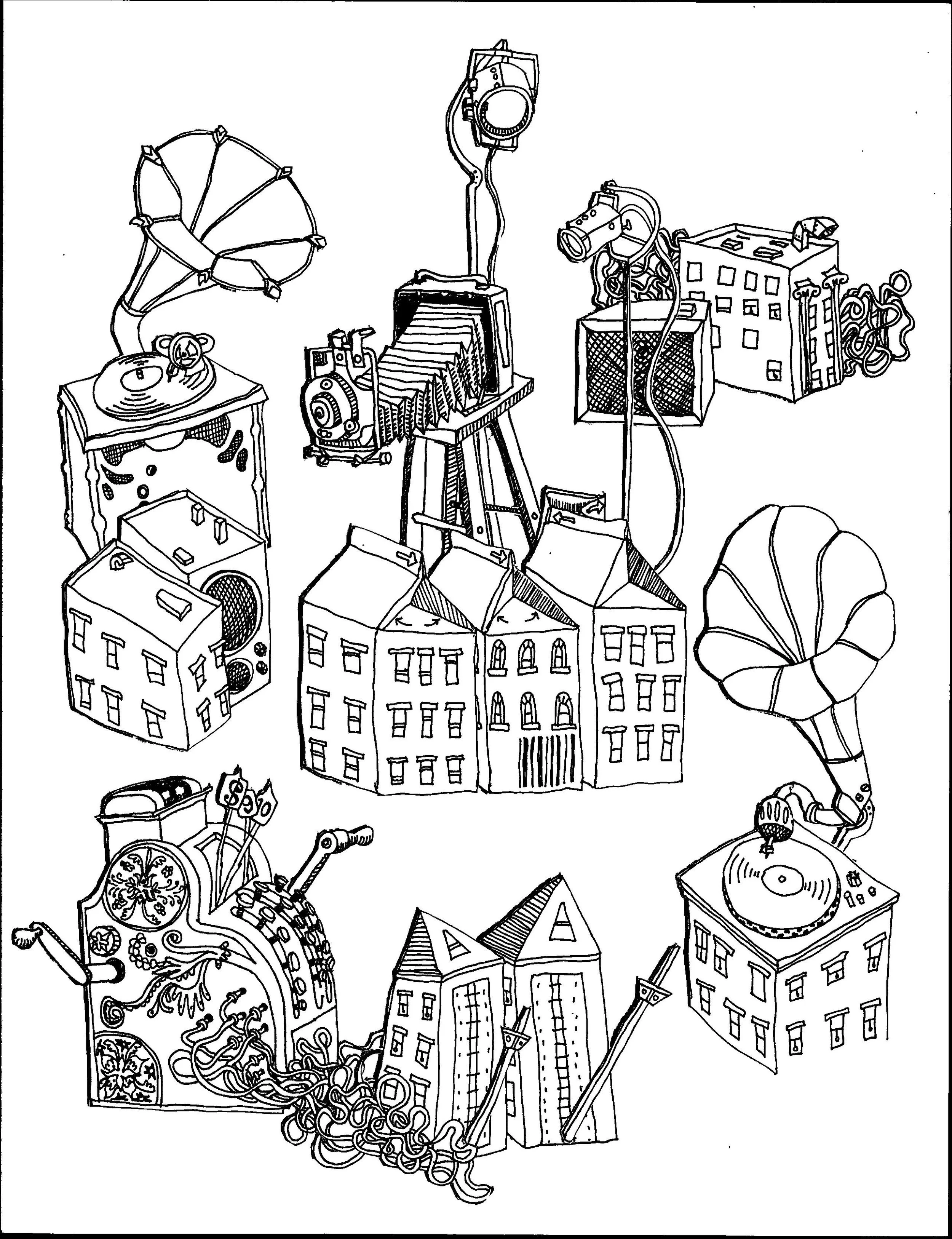 Sample Sketches for Client | Music Ensemble Thing NY Commissioned Web & Album Design