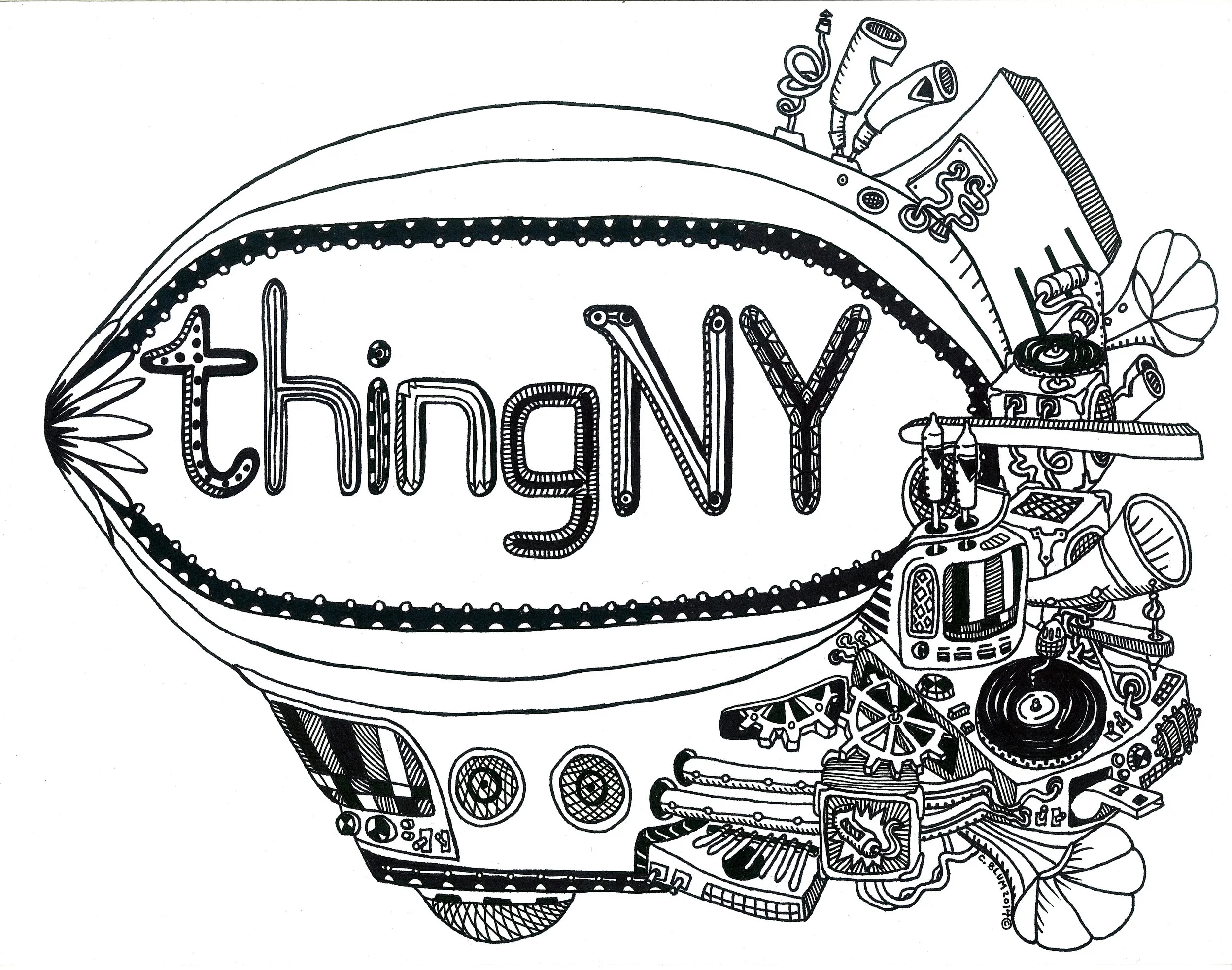 Rough Draft for ThingNY's Music Ensemble website logo and art 2013