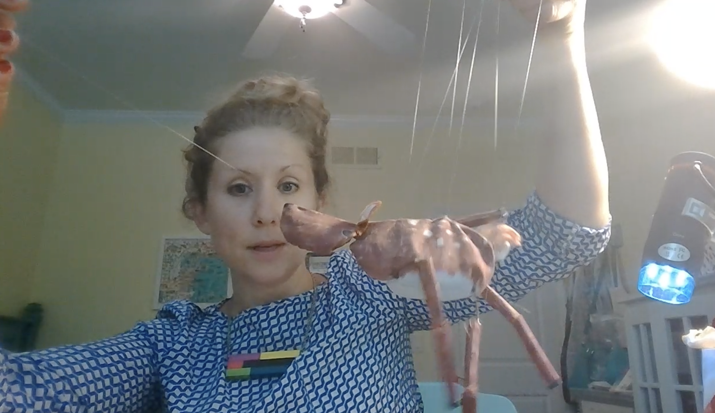 Teacher Demo of Fawn Marionette Lesson Sample for Elementary Students 2019