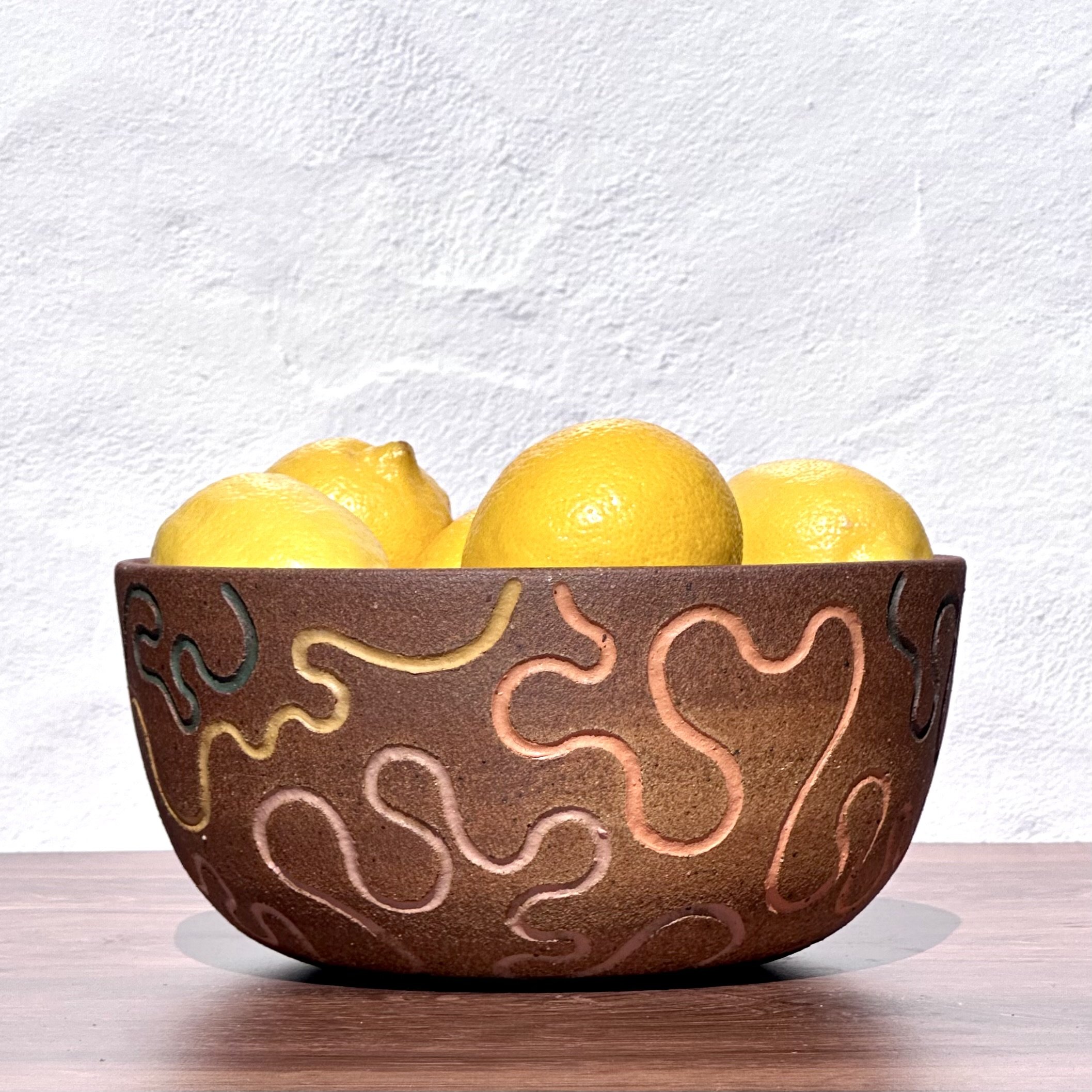 Colorful Squiggle Large Bowl