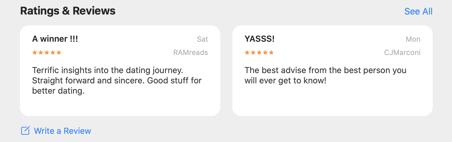 Dating Hotline Podcast Reviews