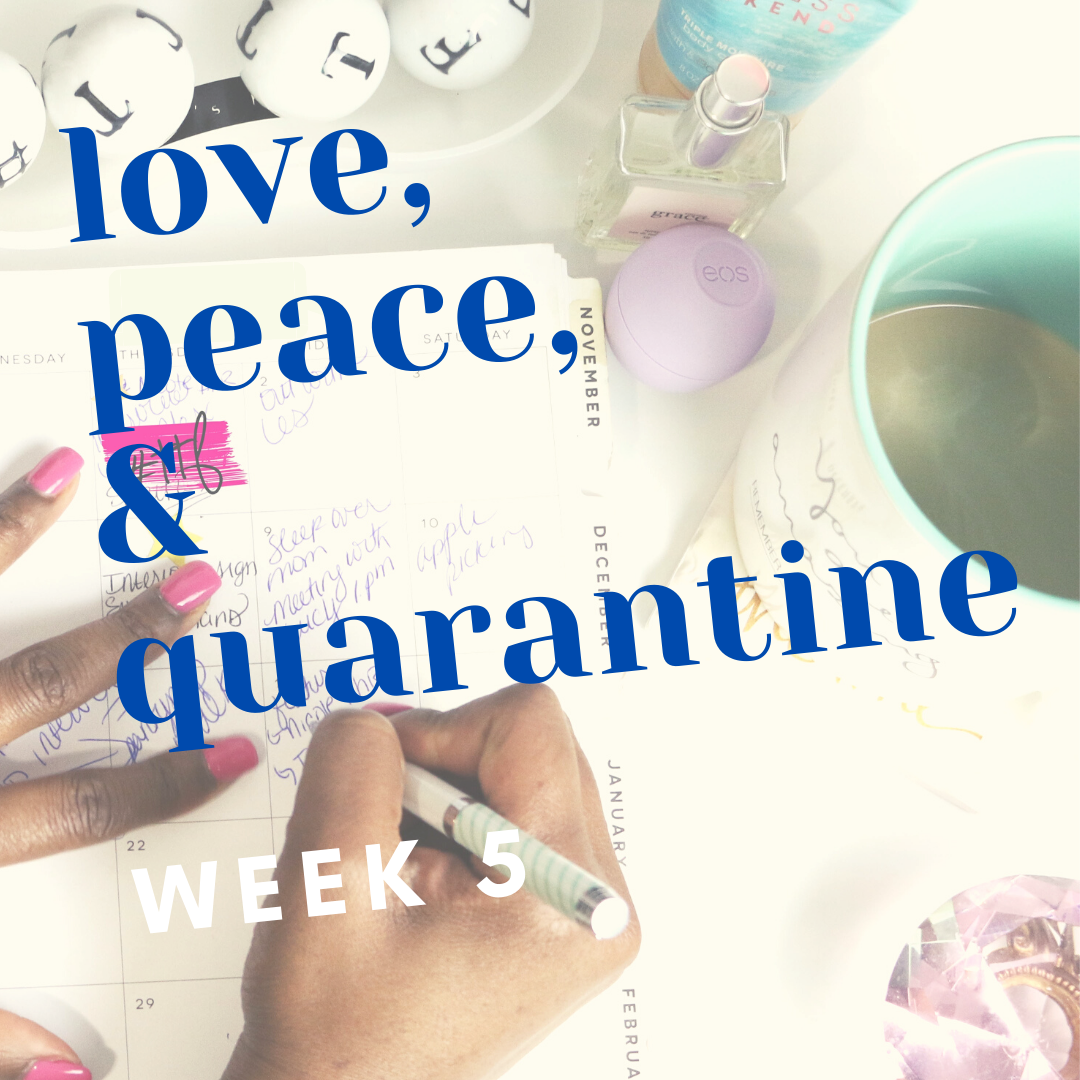 love, peace, &amp; quarantine: a journal entry for week 5