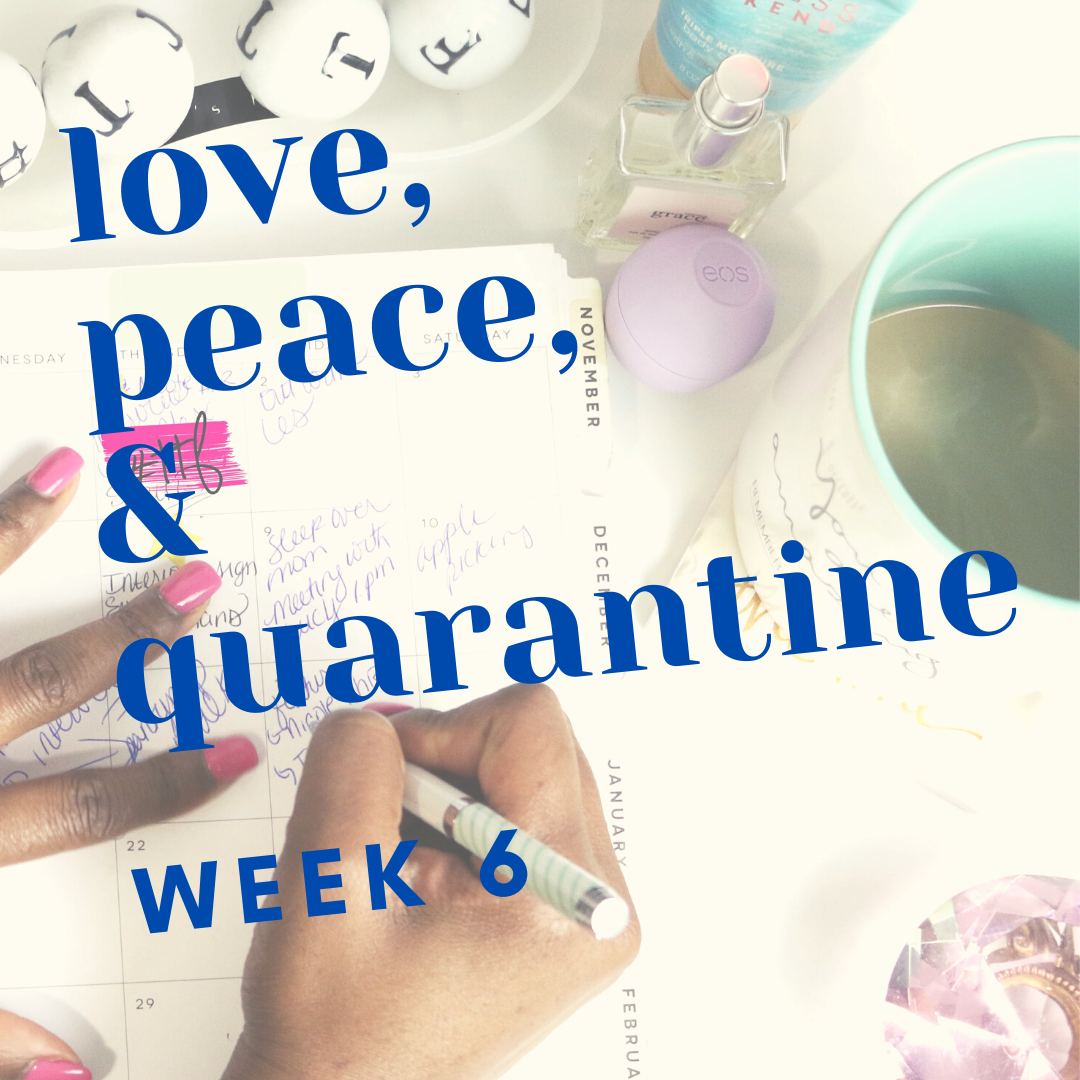 love, peace, &amp; quarantine: a journal entry for week 6