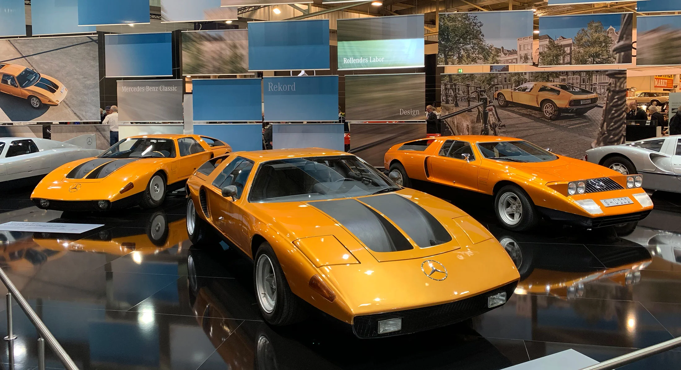 The Mercedes Benz Exhibit had some amazing cars that I’d never seen before - apparently Orange was big back then?