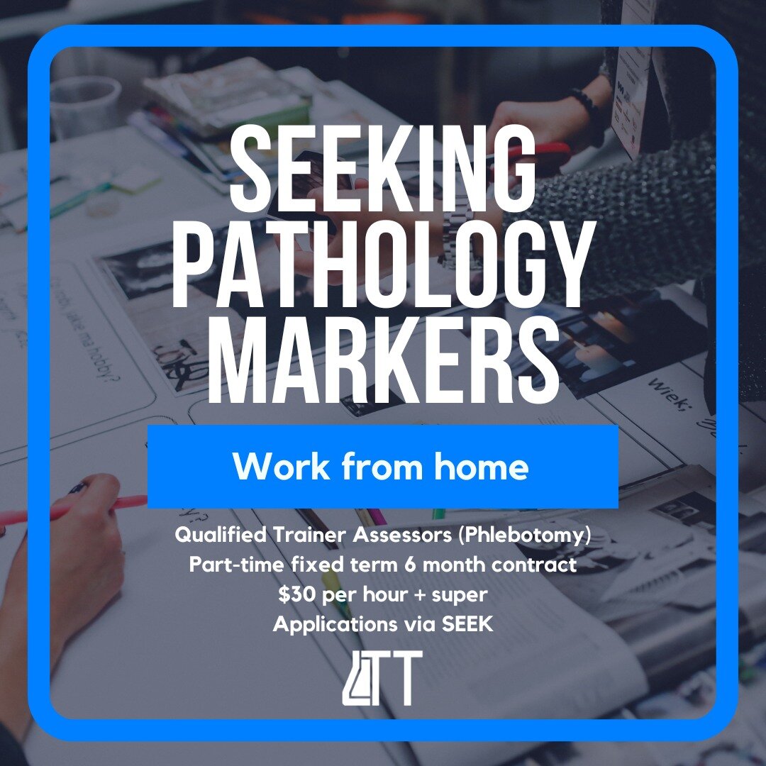 We are looking for suitably qualified pathology collection Trainer Assessors who are interested in earning extra cash over the festive season and into the new year as part of an ongoing pool of markers. This is a WFH opportunity on a part-time 6 mont