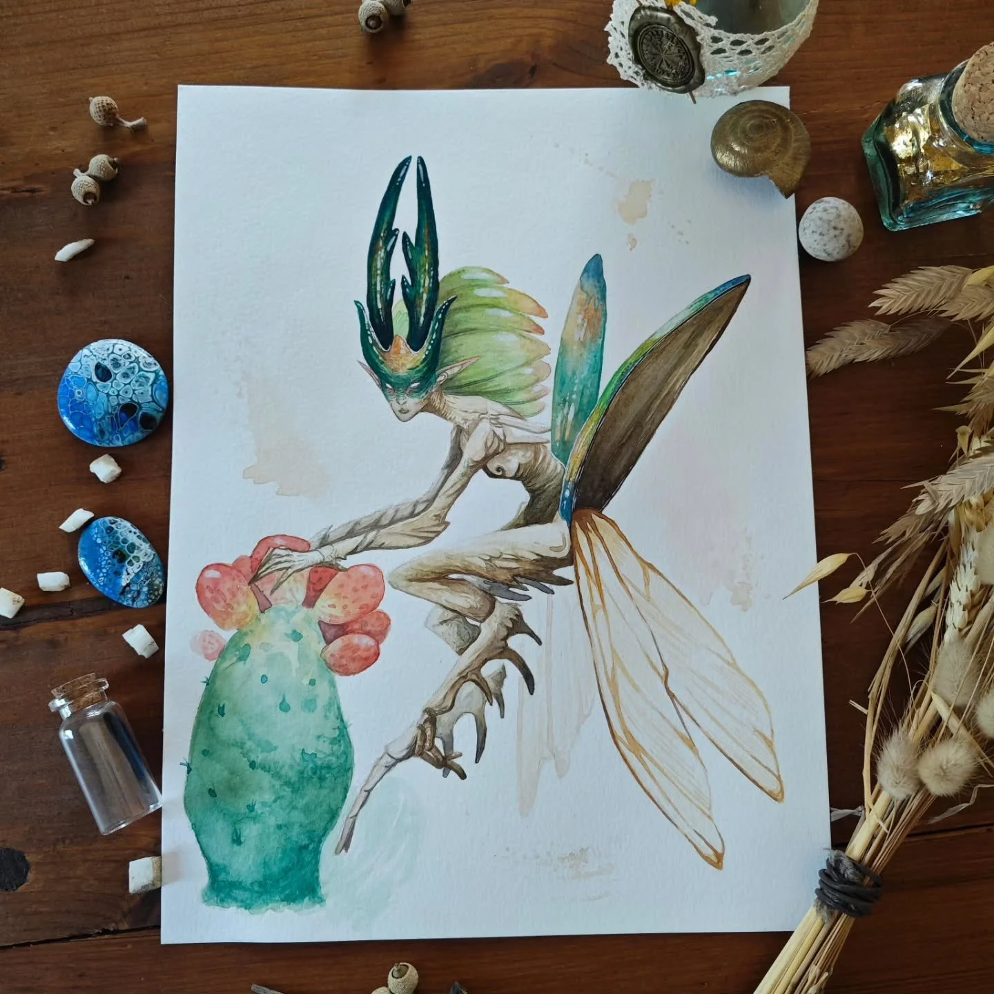 📜Oldy but goldy! I miss painting Fae folks, but I will soon get back to it, after all, I have a second book to work on!

🗝️fae, fairy, f&eacute;e, aquarelle, watercolor 
#fae #faeries #f&eacute;e #fairy #watercolorart #fantasyart #fantasybook