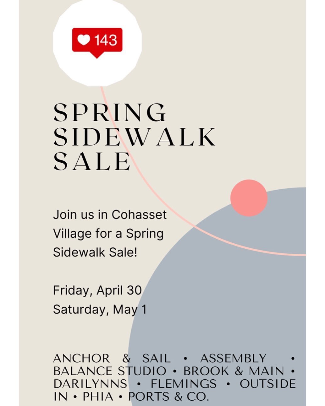 Spring Sidewalk Sale!