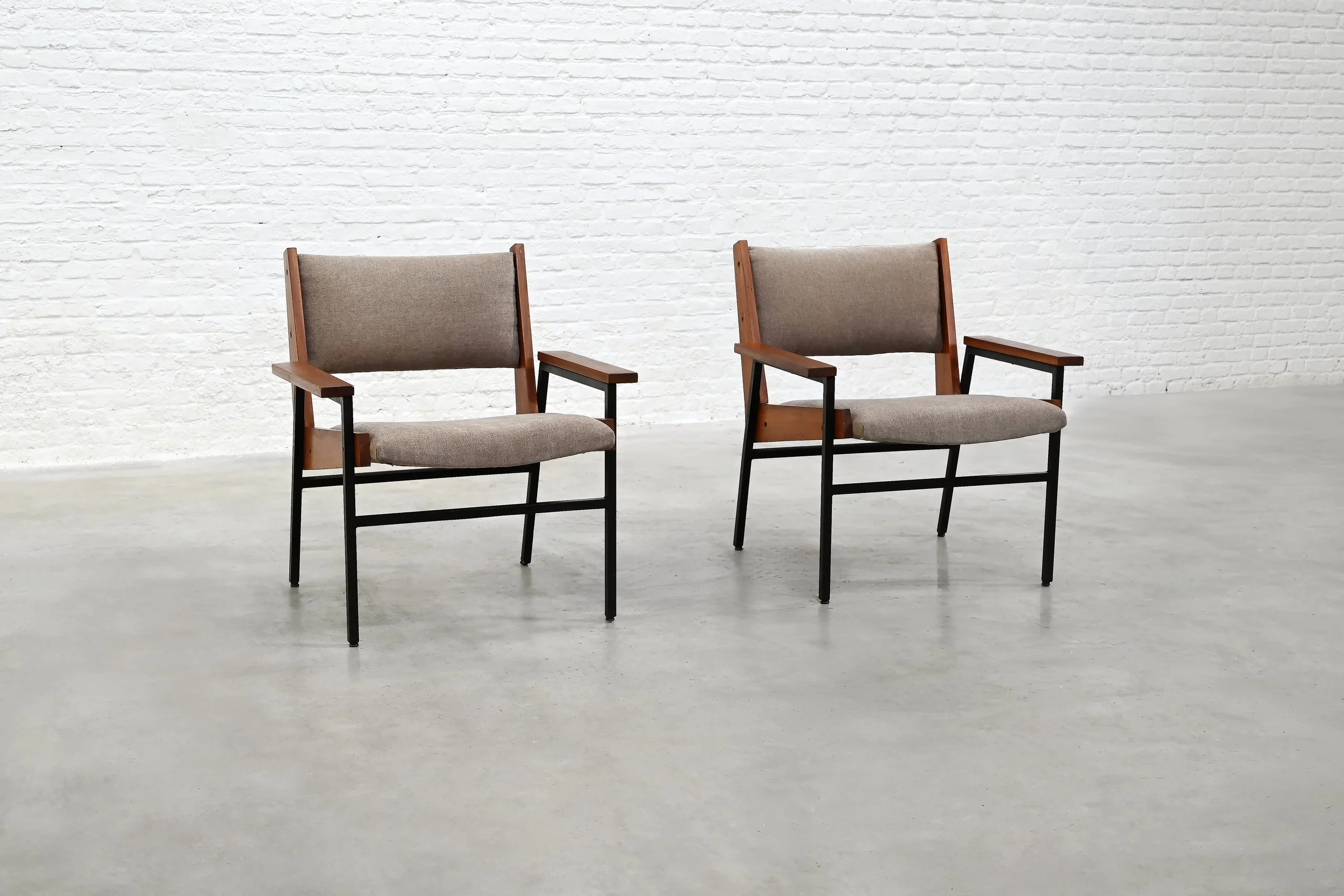 Pair of Modernist Armchairs, 1950s