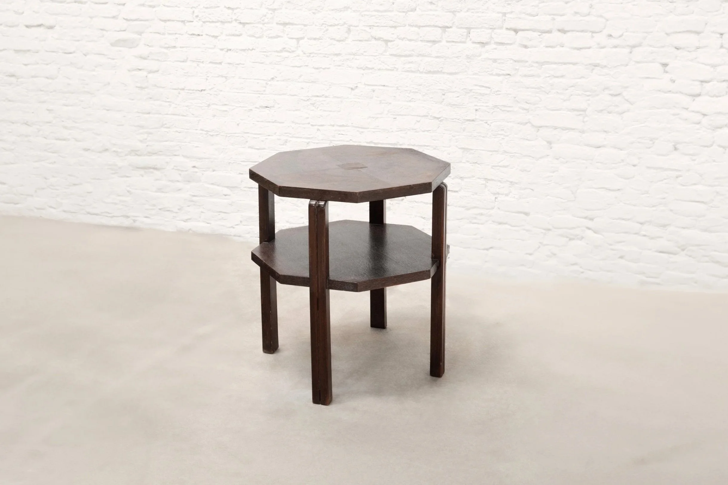 French Octagonal Art Deco Side Table, c. 1930s