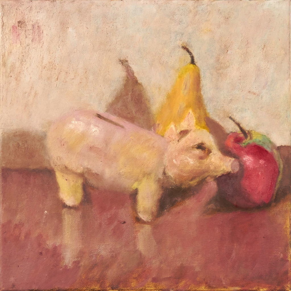 Piggy Bank and Fruit