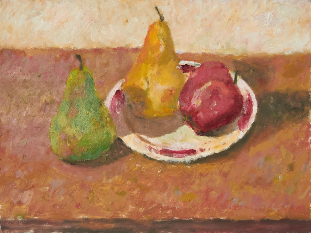 Plate, Pears and Apple