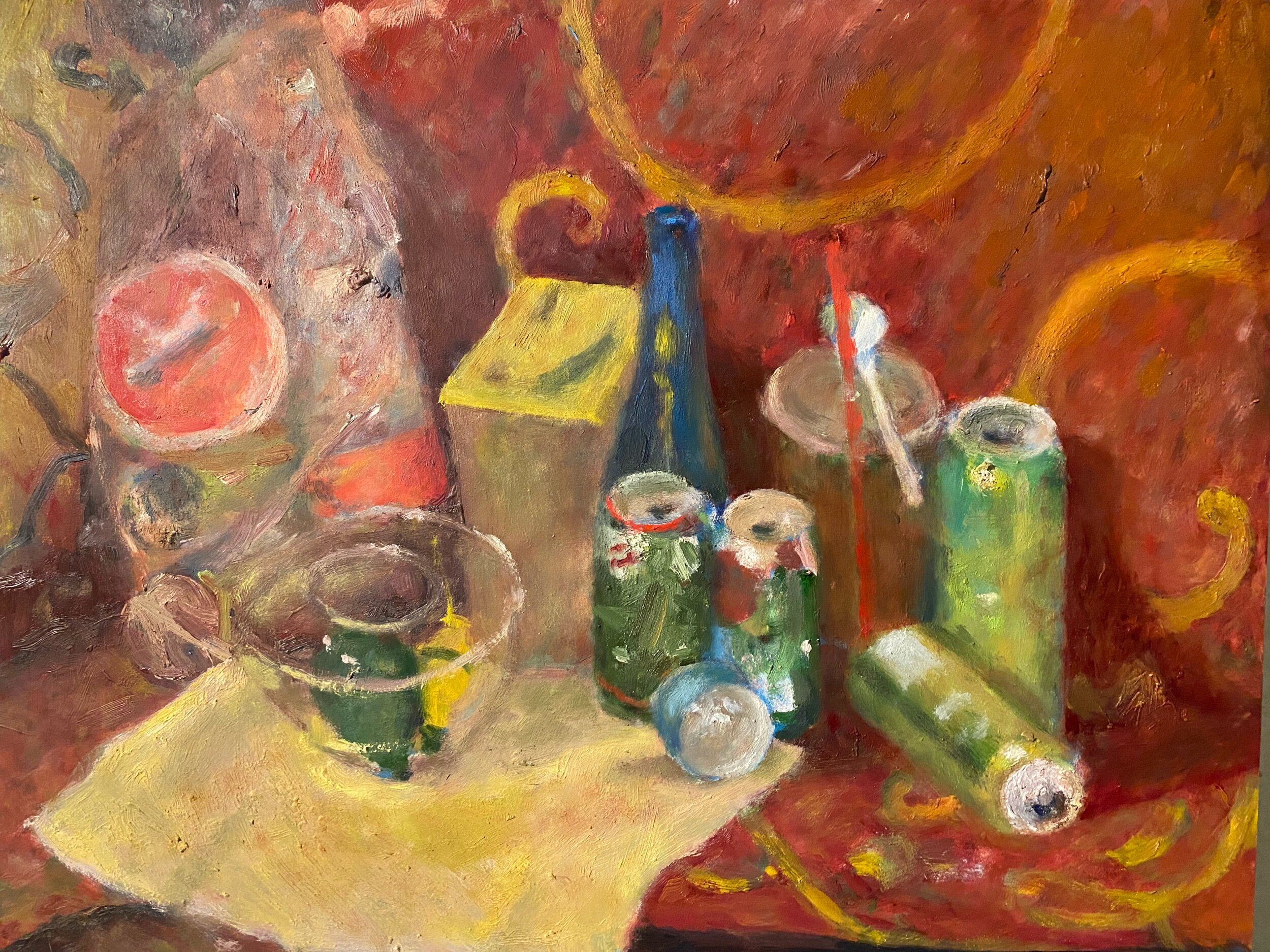 Still Life with Cans, Cup, and Spoon