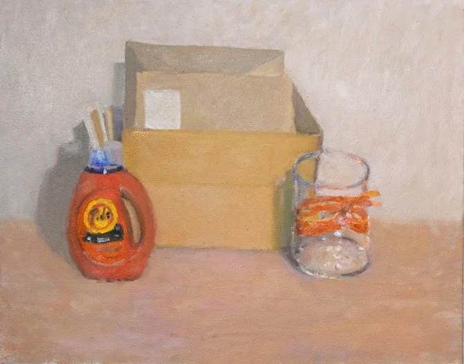Box With Tide Bottle and Vase