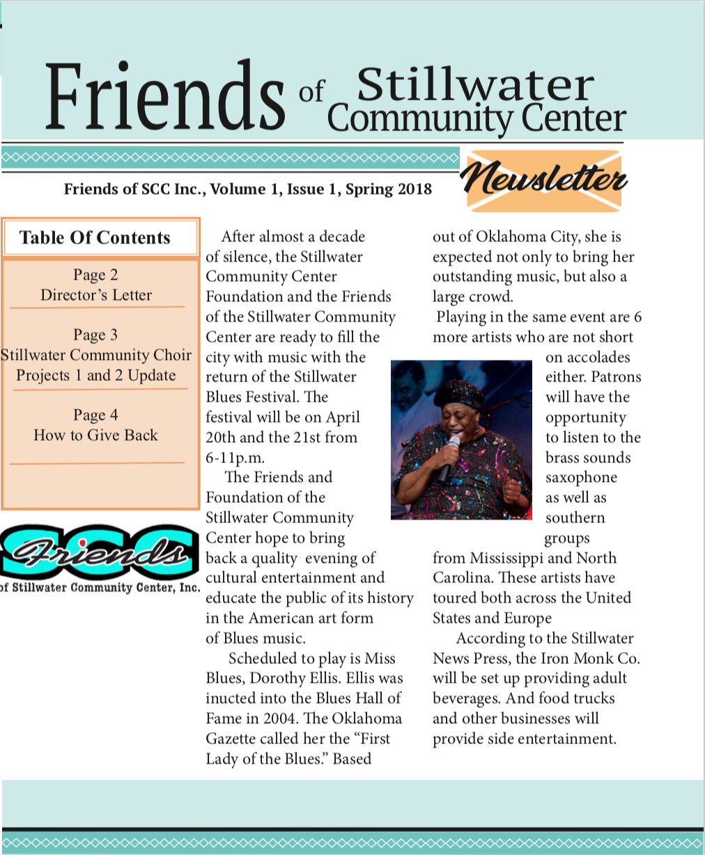 Friends of the SCC Newsletter