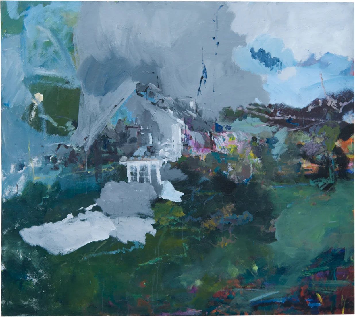Late Afternoon House Acrylic on Canvas 64” x 72”