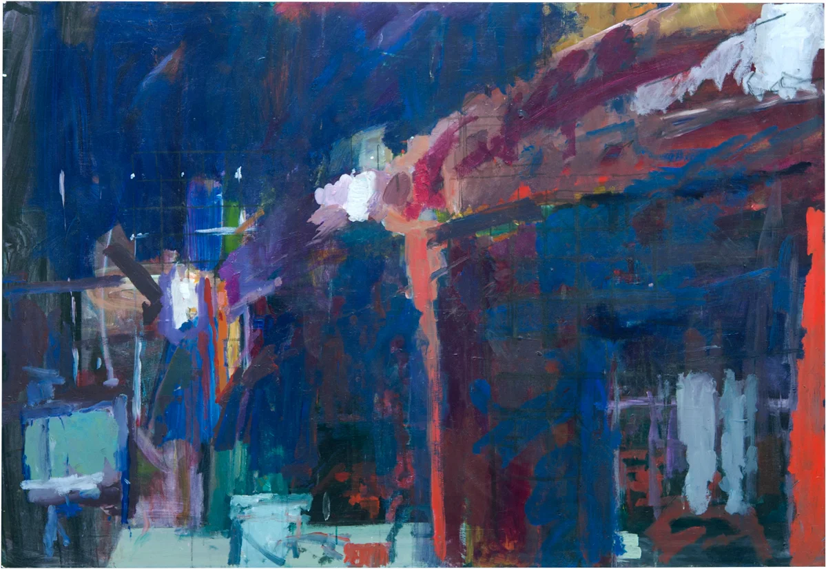 Barn Lights Acrylic on Panel 48” x 70”