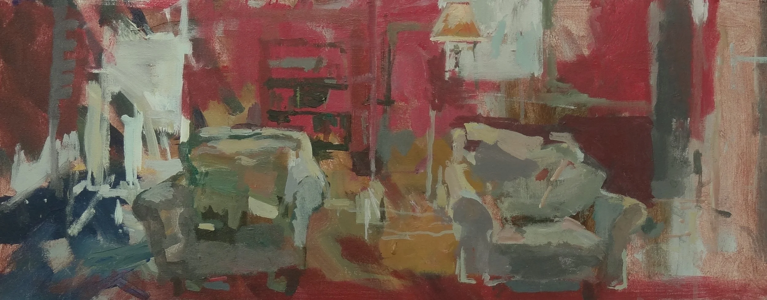 Two Chairs Acrylic on Canvas 16” x 32”
