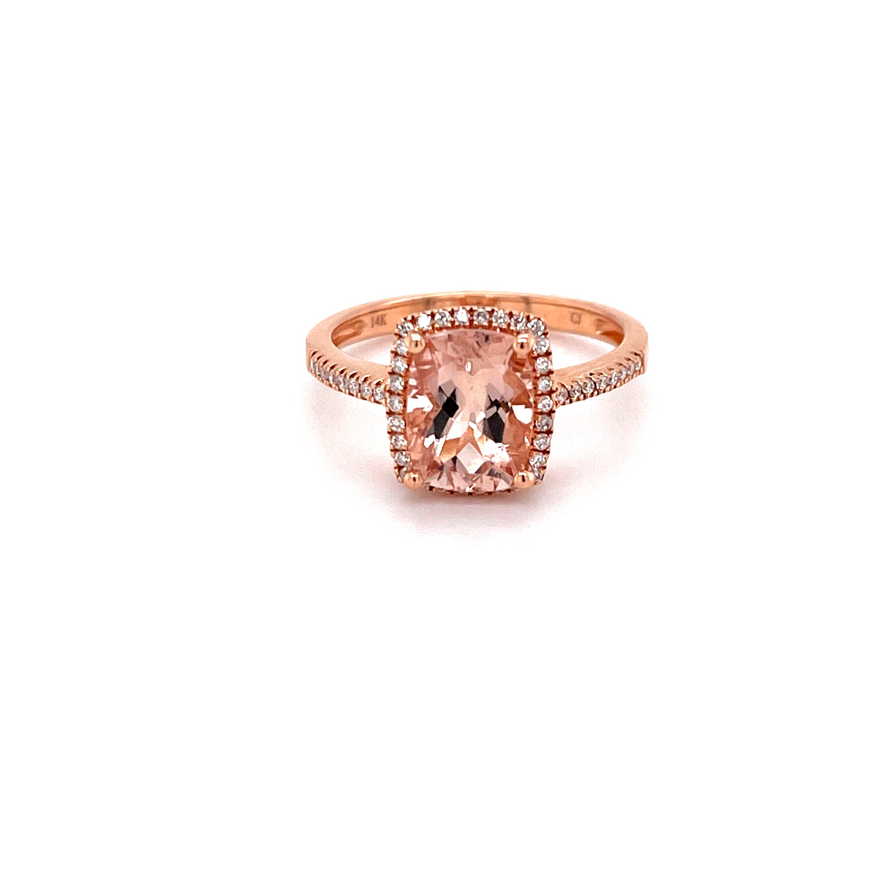 Morganite and Diamond Ring