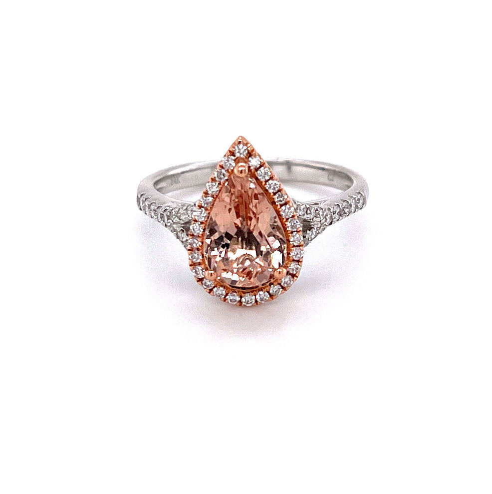 Morganite and Diamond RIng