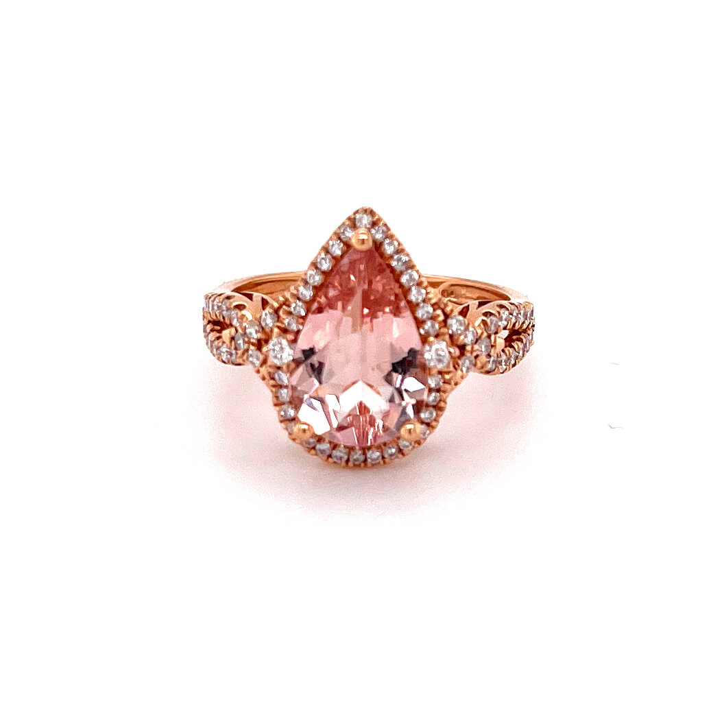 Morganite and Diamond Ring