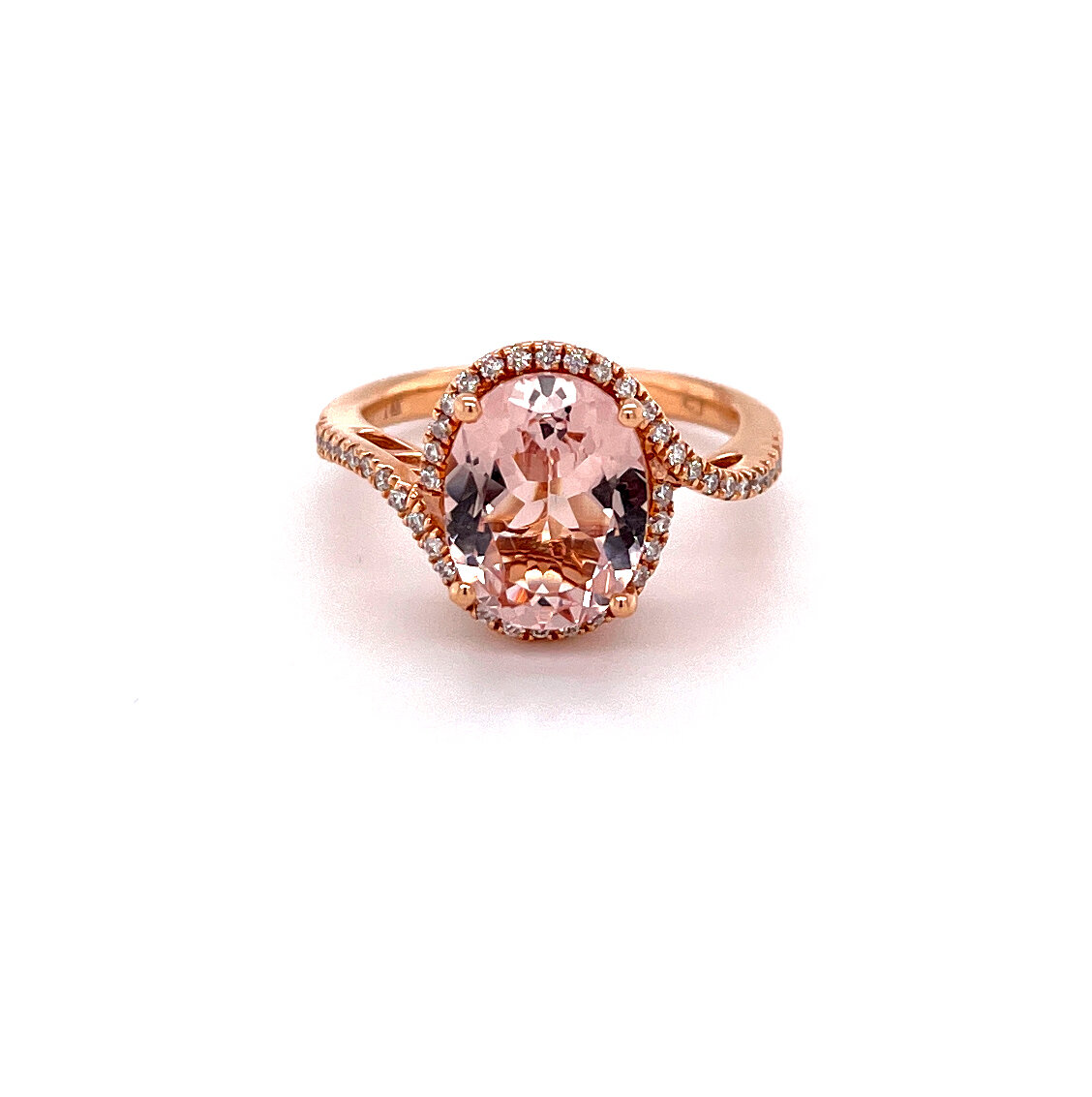 Morganite and Diamond Ring
