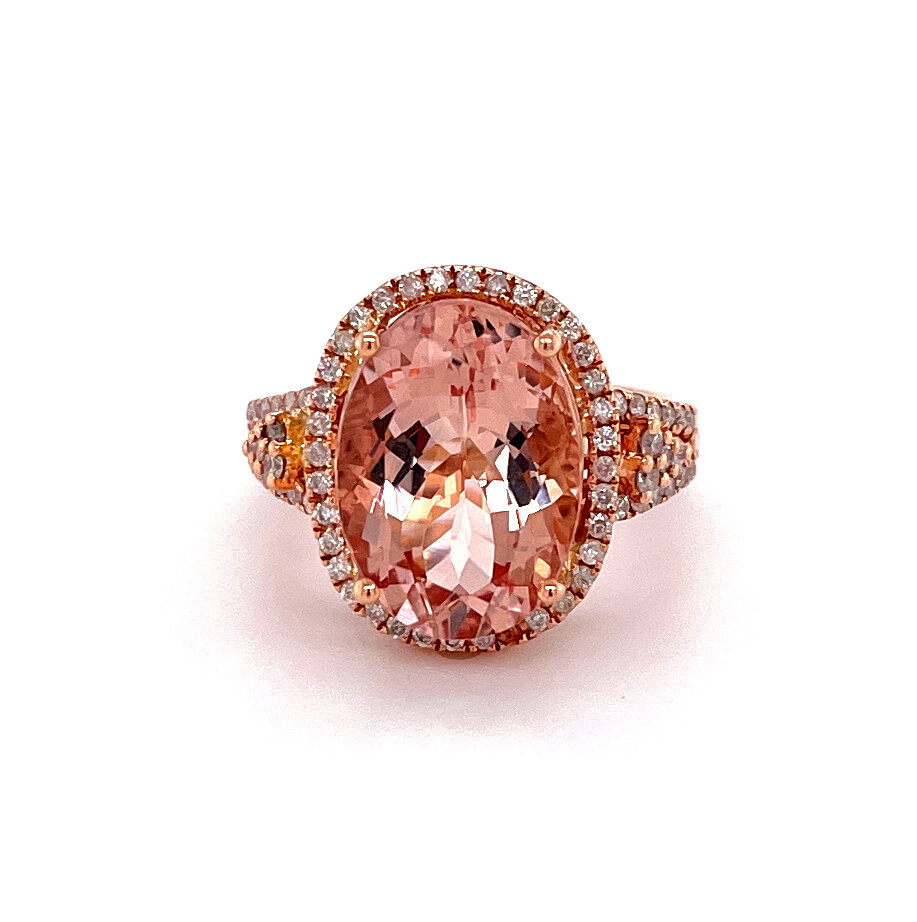 Morganite and Diamond Ring