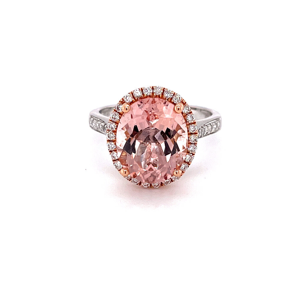Morganite and Diamond Ring