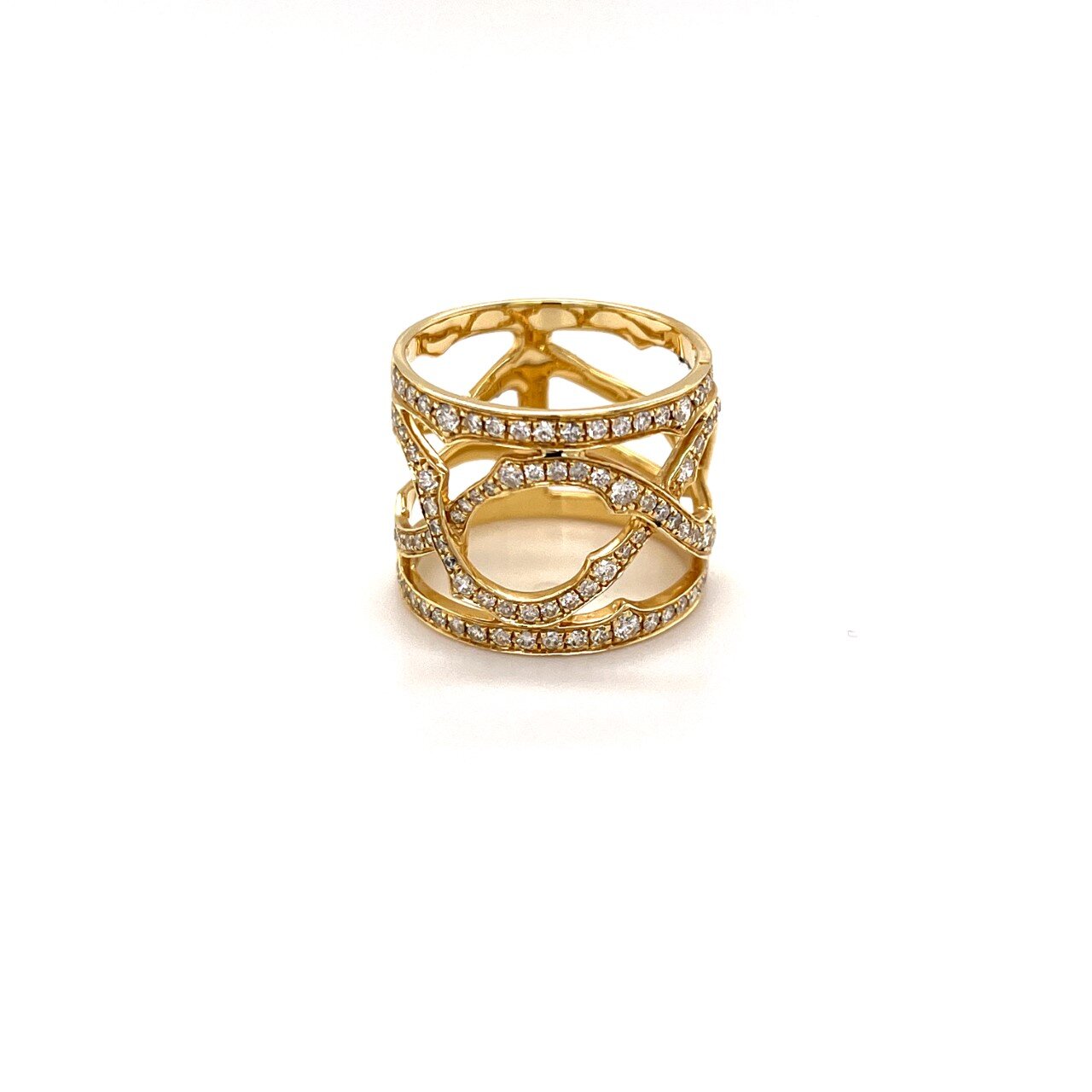 Gold and Diamond ring set in 18k yellow