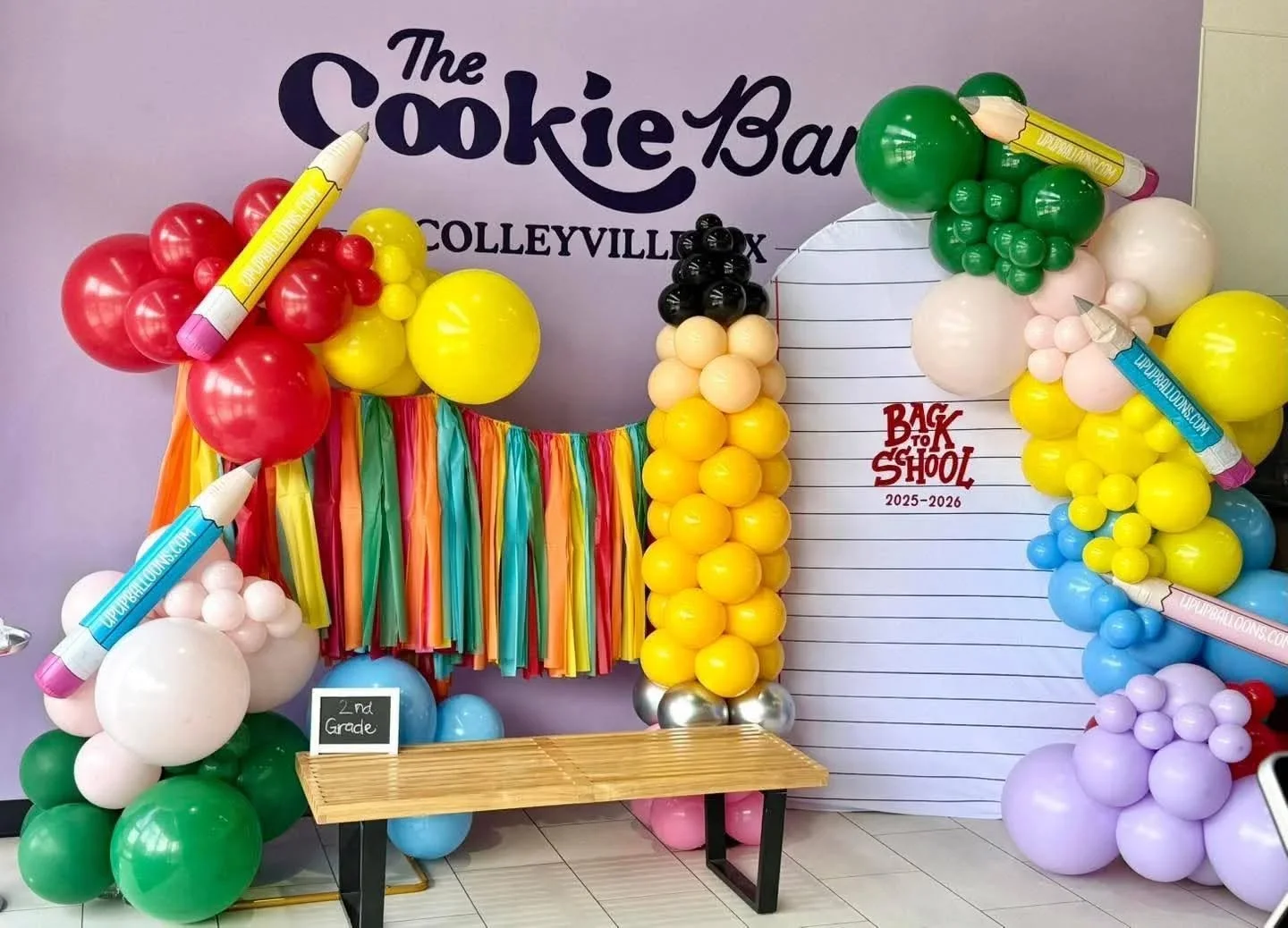 Have you swung by @thecookiebar.tx to take your back to school photos and grab a sweet &quot;last week of Summer&quot; treat, yet?! Stop in anytime this week through the weekend to take advantage of our limited time setup!!

Don't forget to tag us!
?