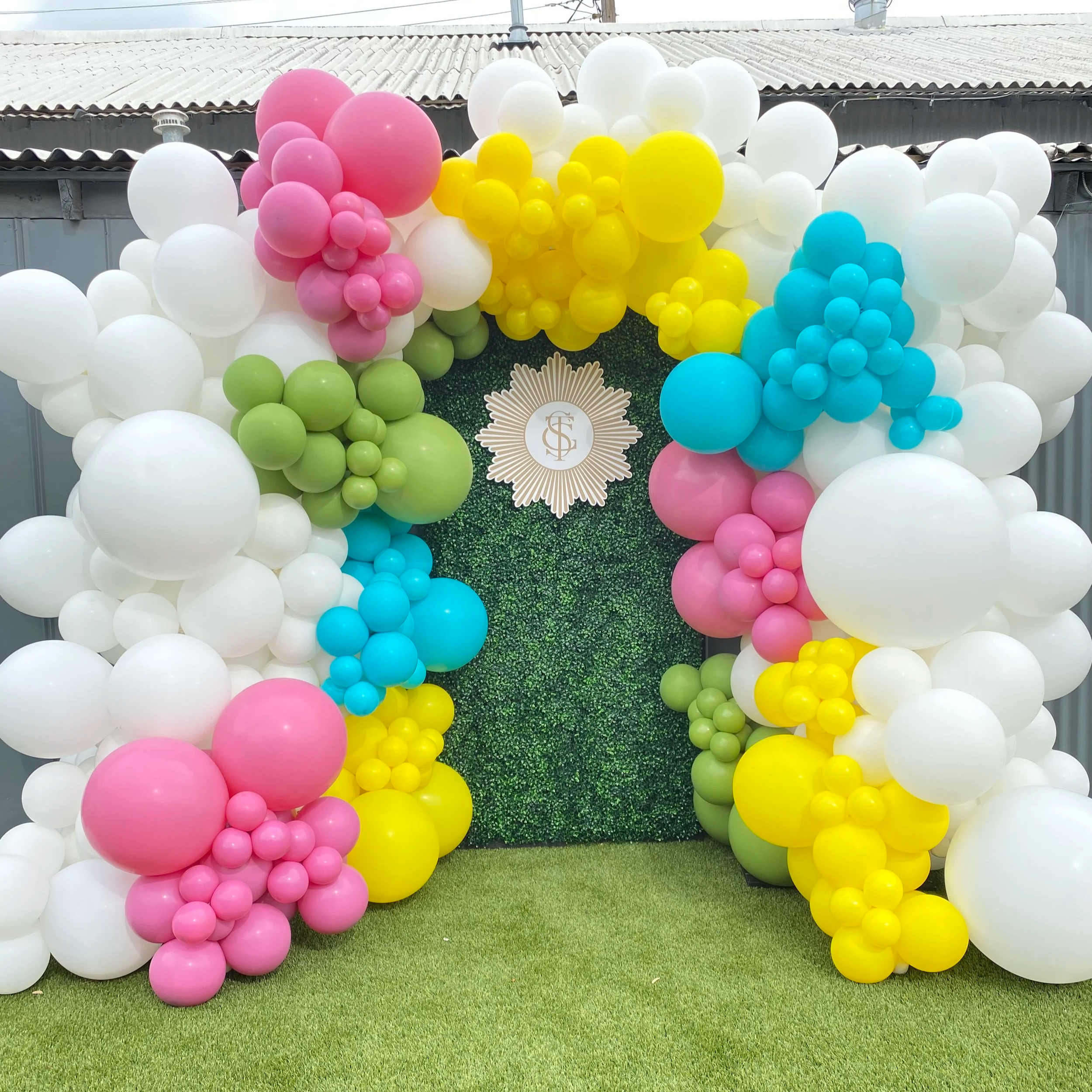 Pastel Balloon Arch Photo Backdrop Dallas Fort Worth Event Decor