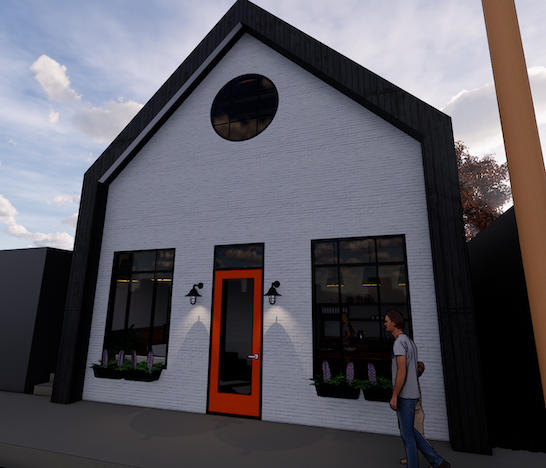 Architect’s rendering of the future of 1195 Sulivant Ave