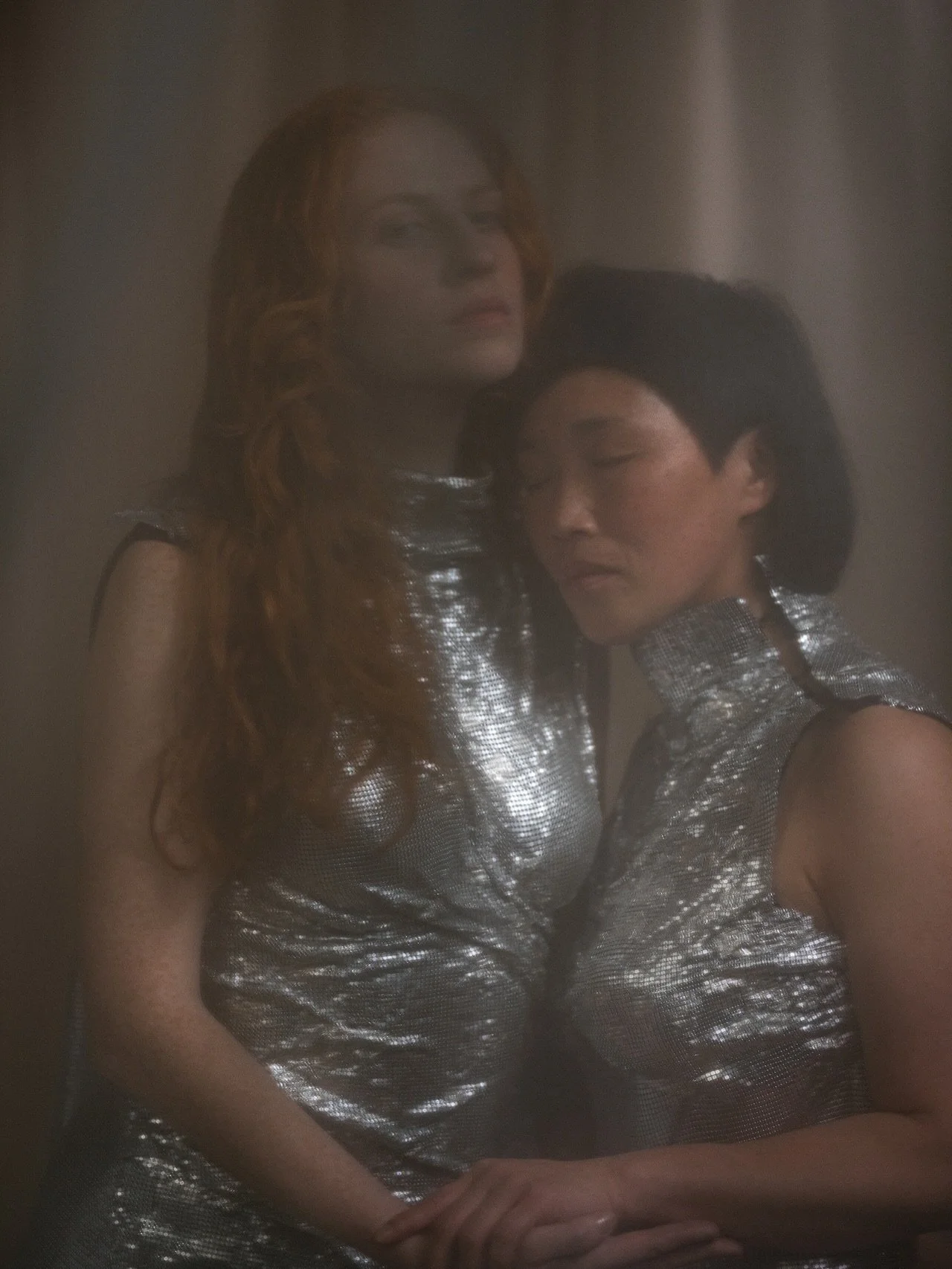 //KNIGHT DRESS//

A female knight, shaped by those who came before her.

Strength passed down quietly, from body to body, from hand to hand.

Inspired by chainmail, once a symbol of protection, now softened against the skin.

Metal becomes cloth.

Ar