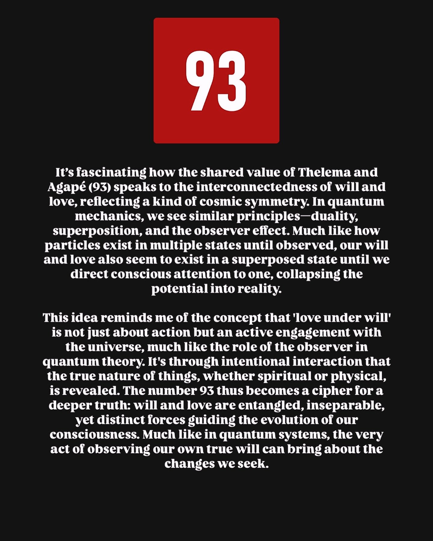 A fellow Thelemite on social media wrote this.
Our reaction: 🤩🤩🤩
What do you think?