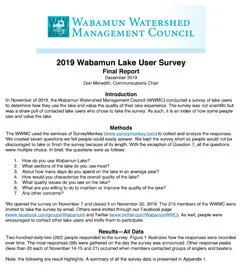 2019-Lake User Survey Summary Report
