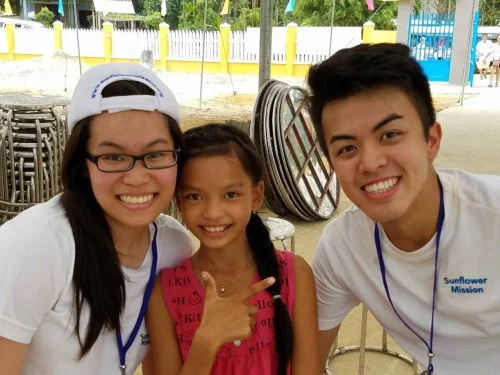 On our last day of camp, two of our young volunteers, Jacqueline and Dalton, received a letter from a local student, Trang.