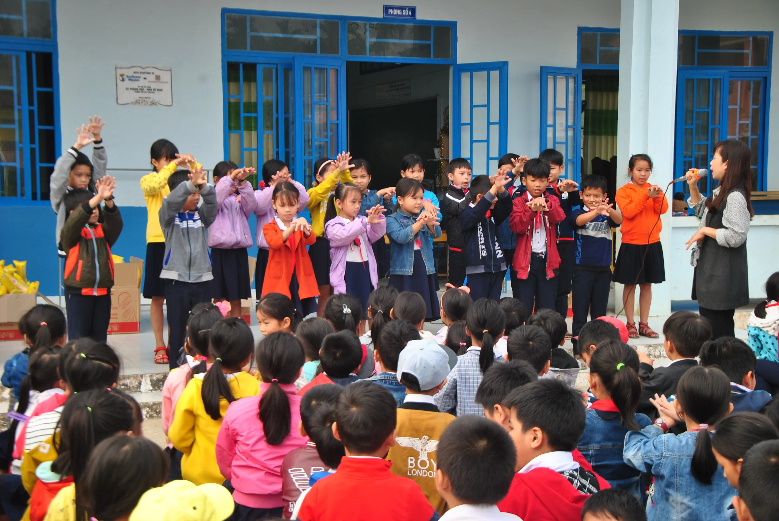 Above: HHEI teaches students the basics of hand-washing, cleanliness, and health.