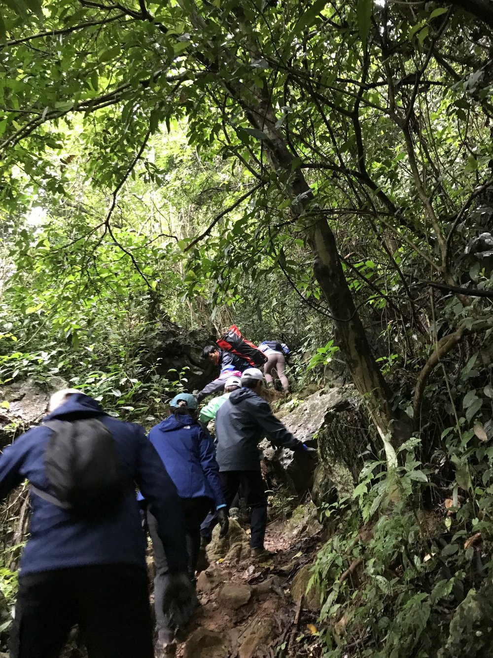 Work campers hiked "Big Rat" and "Little Rat" caves in Quang Binh