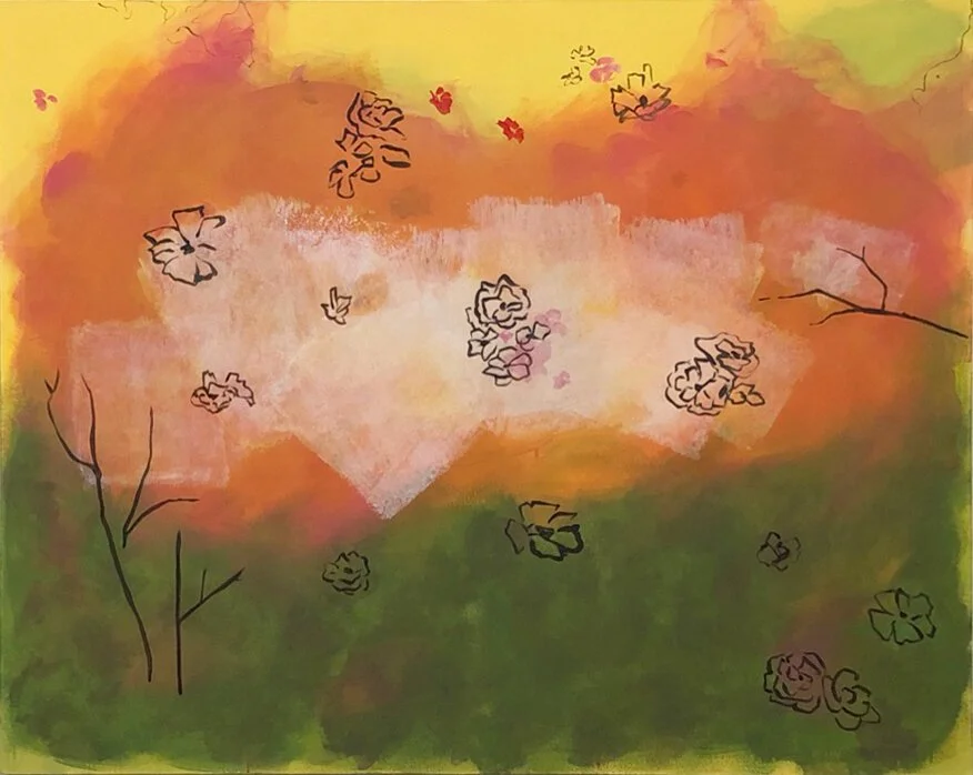 Garden II. 5ft x 4ft, acrylic