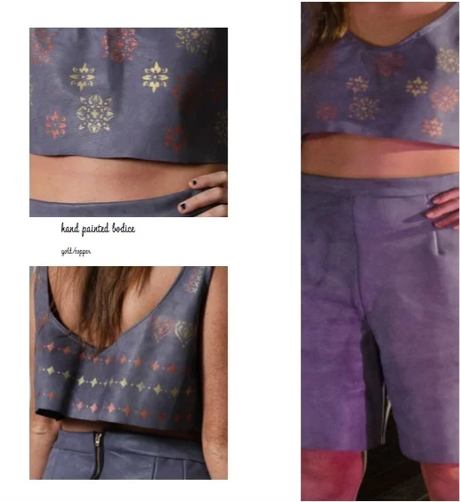 Leather two piece set