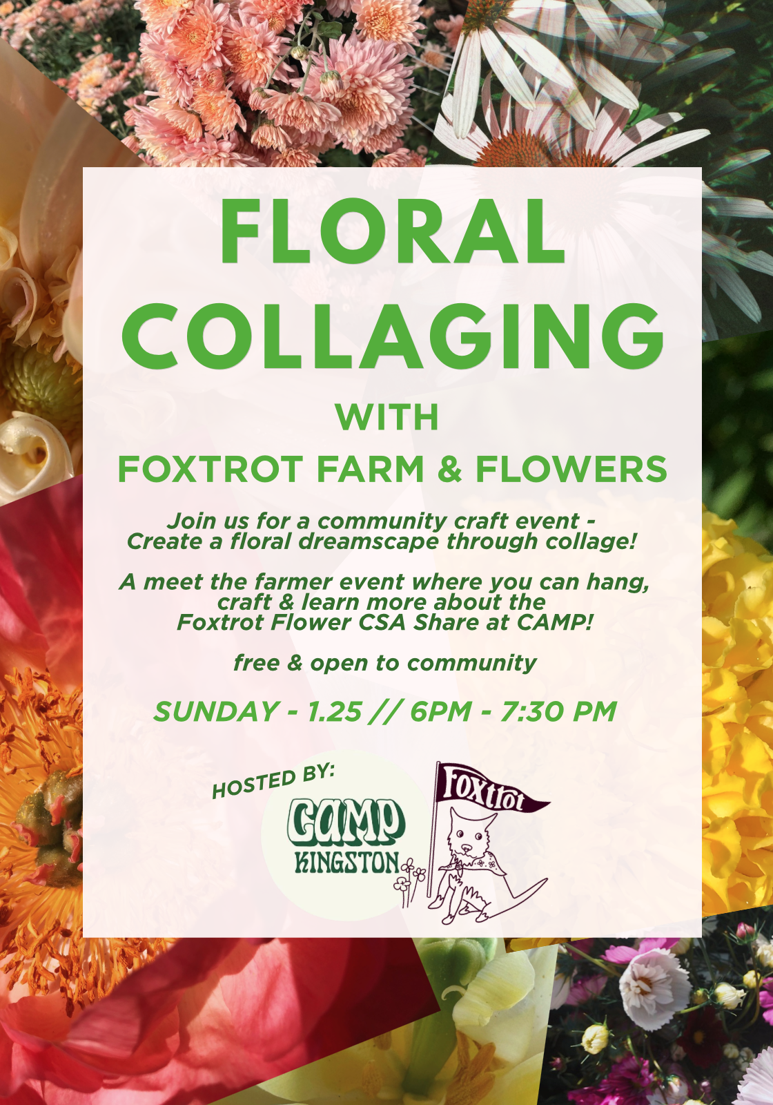 FLORAL COLLAGING - A MEET THE FARMER EVENT
