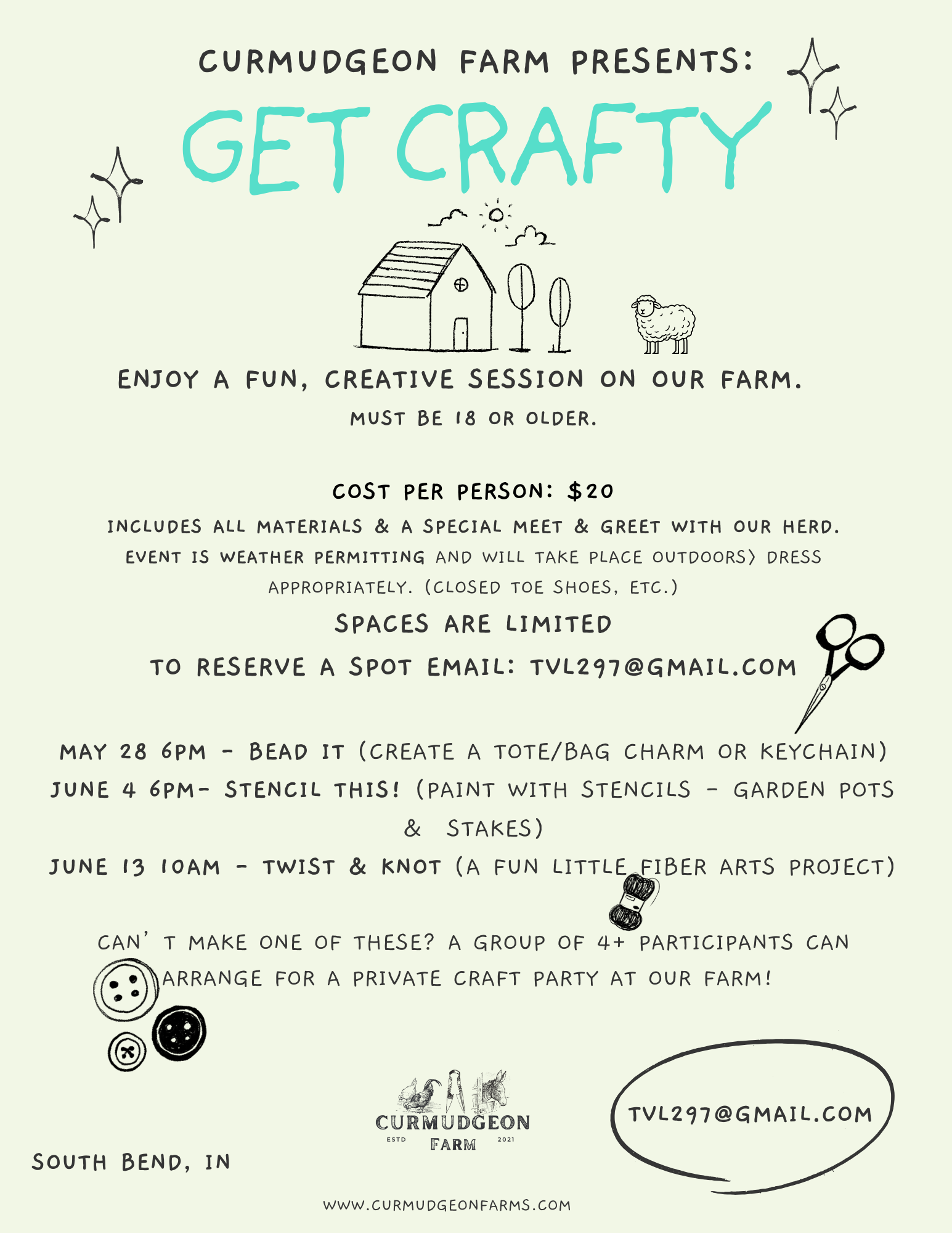 Get Crafty at Curmudgeon Farm! 