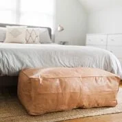 Leather Pouf