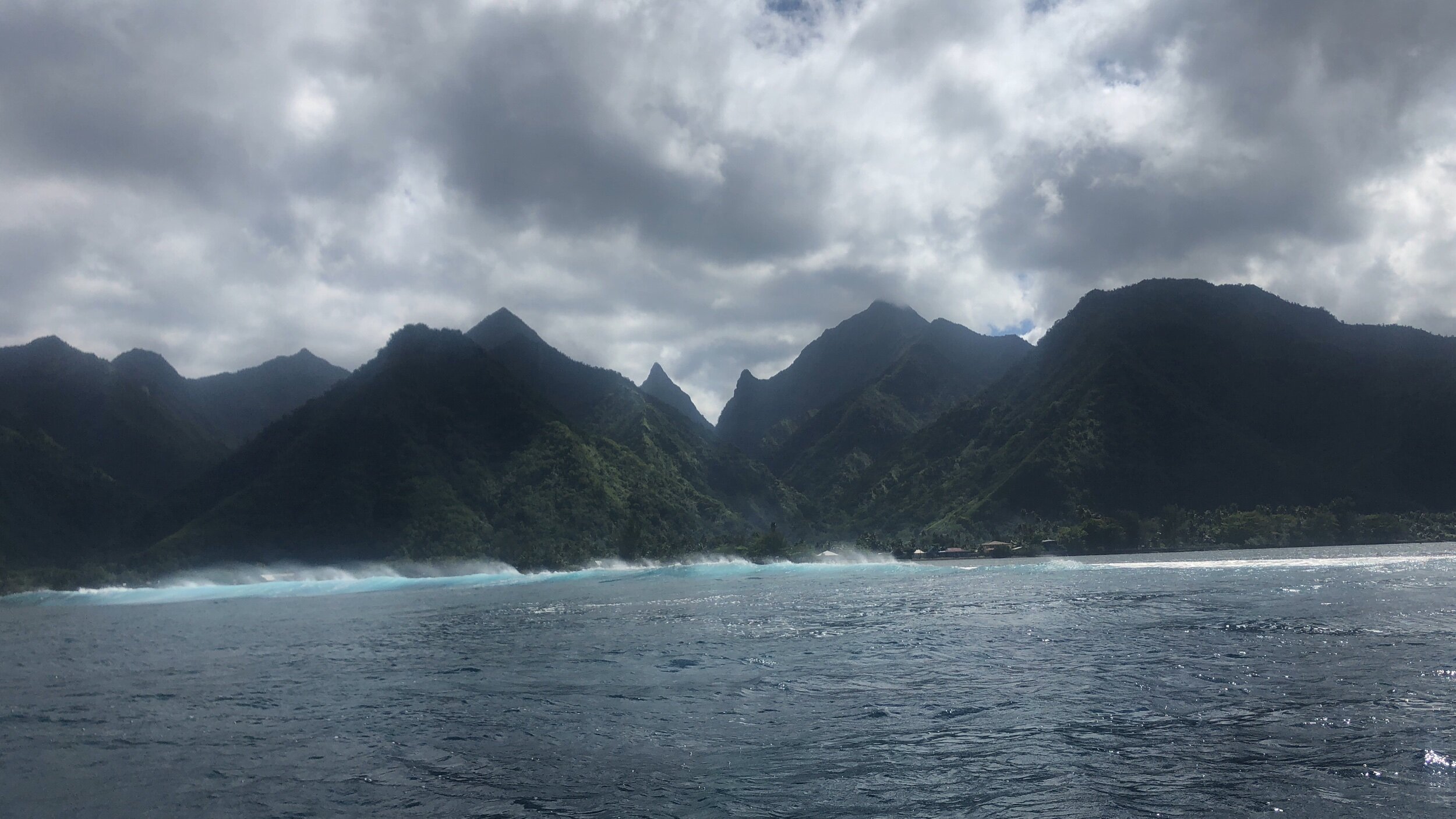 The view from the break back to Tahiti