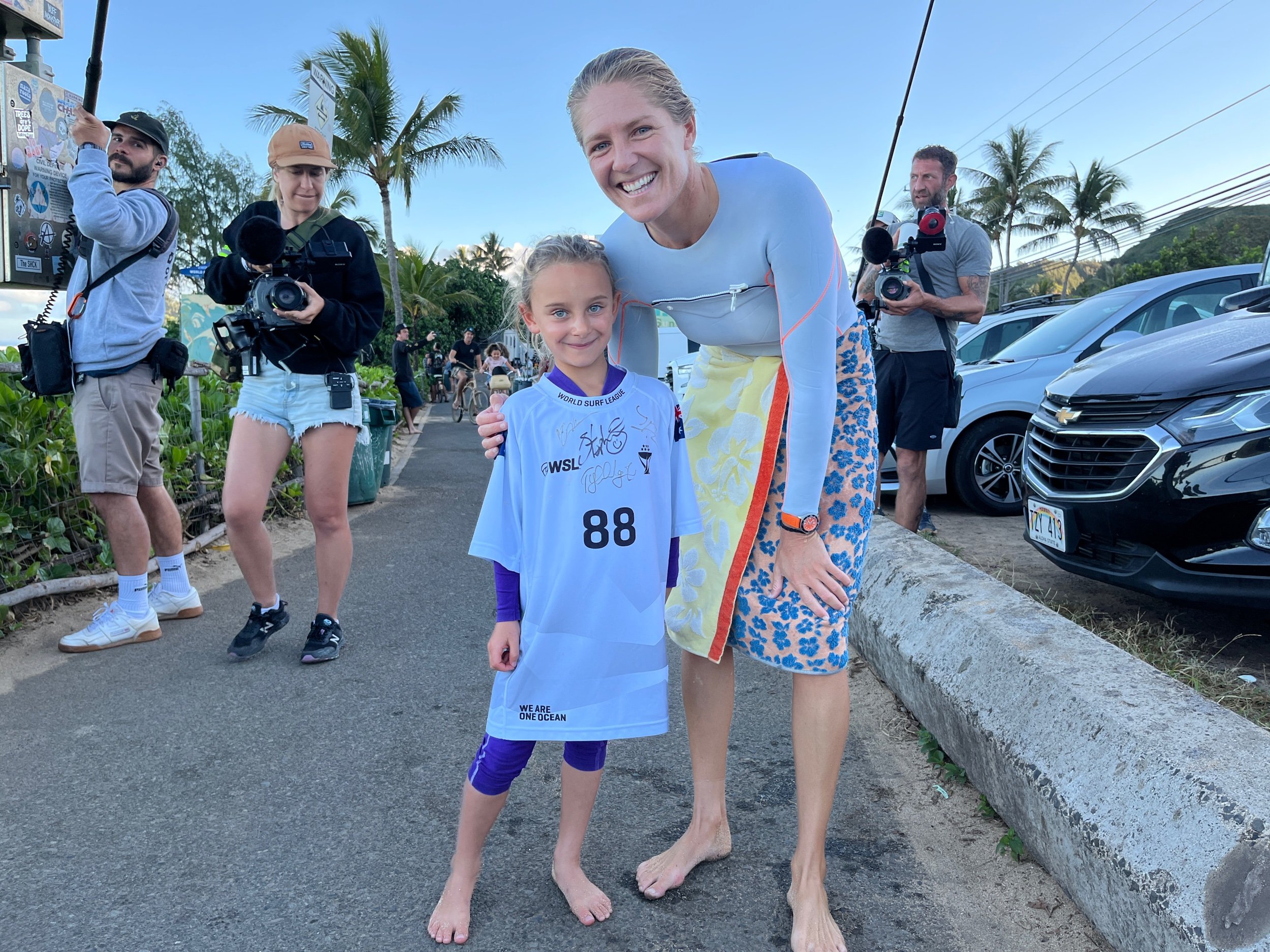 Stephanie Gilmore (7X World Champion) with Nora